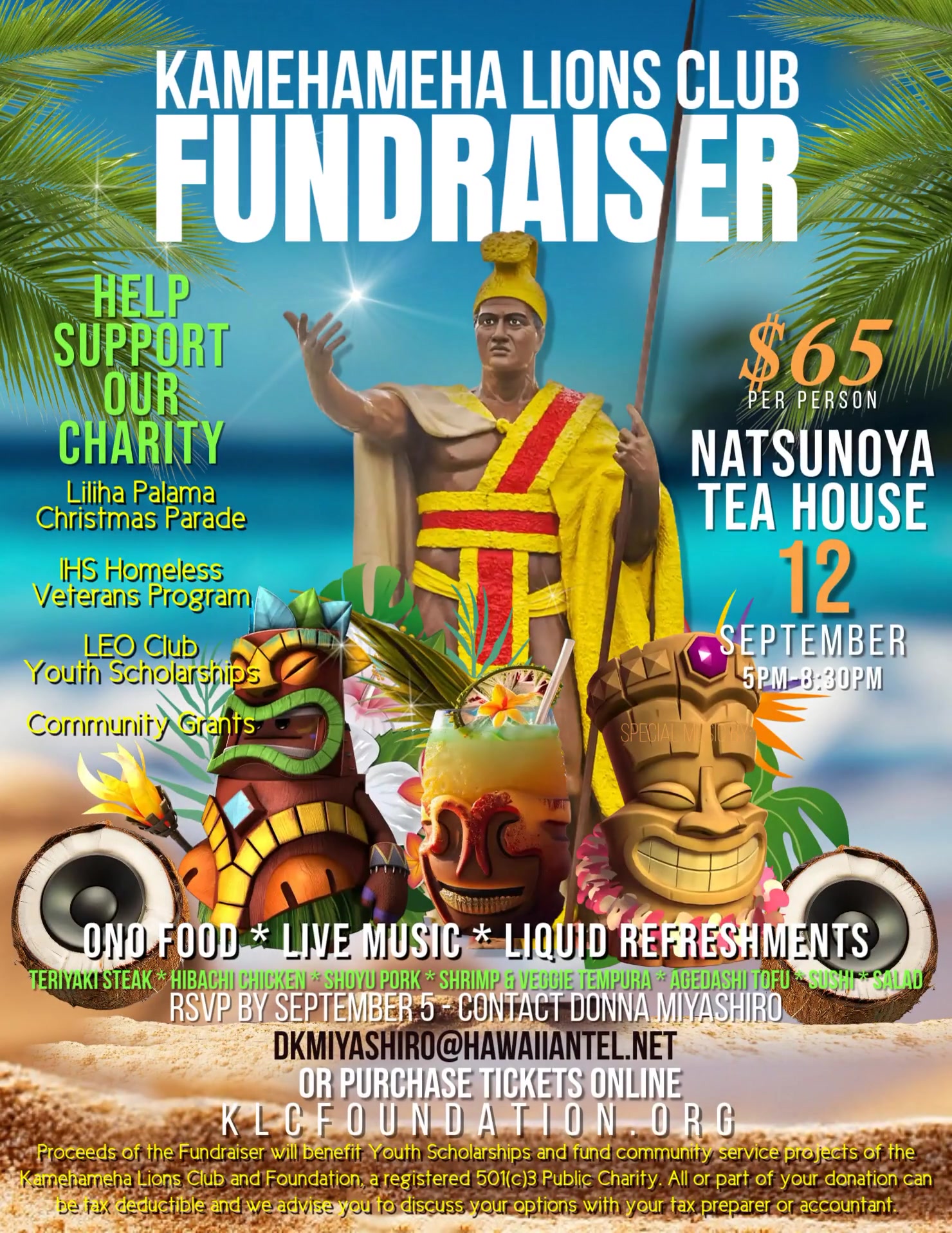 Kamehameha Lions Club Foundation Fundraiser
